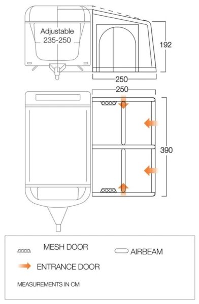 Vango Balletto Air 390 ProShield Awning 2023 - Image 2