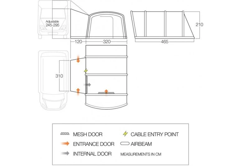 Vango Galli Tall III Inflatable Awning 2022 - Image 2