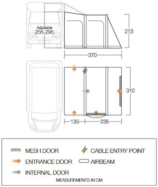 Vango Kela Pro Air Tall Awning 2023 - Image 2