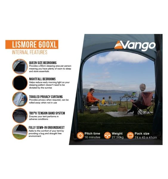 Vango Lismore 600XL (Poled) Tent 2023 (Incl. Footprint) - Image 4