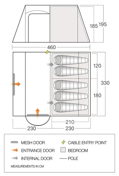 Vango Osiris 500 (Poled) Tent 2022 - Image 2