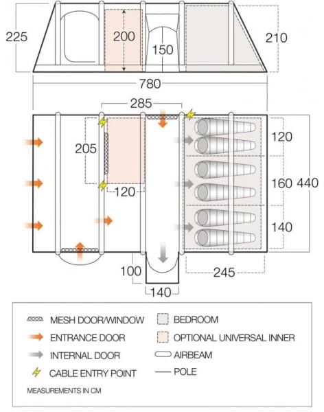 Vango Ventanas II Air 650XL Airbeam Tent 2023 - Image 2